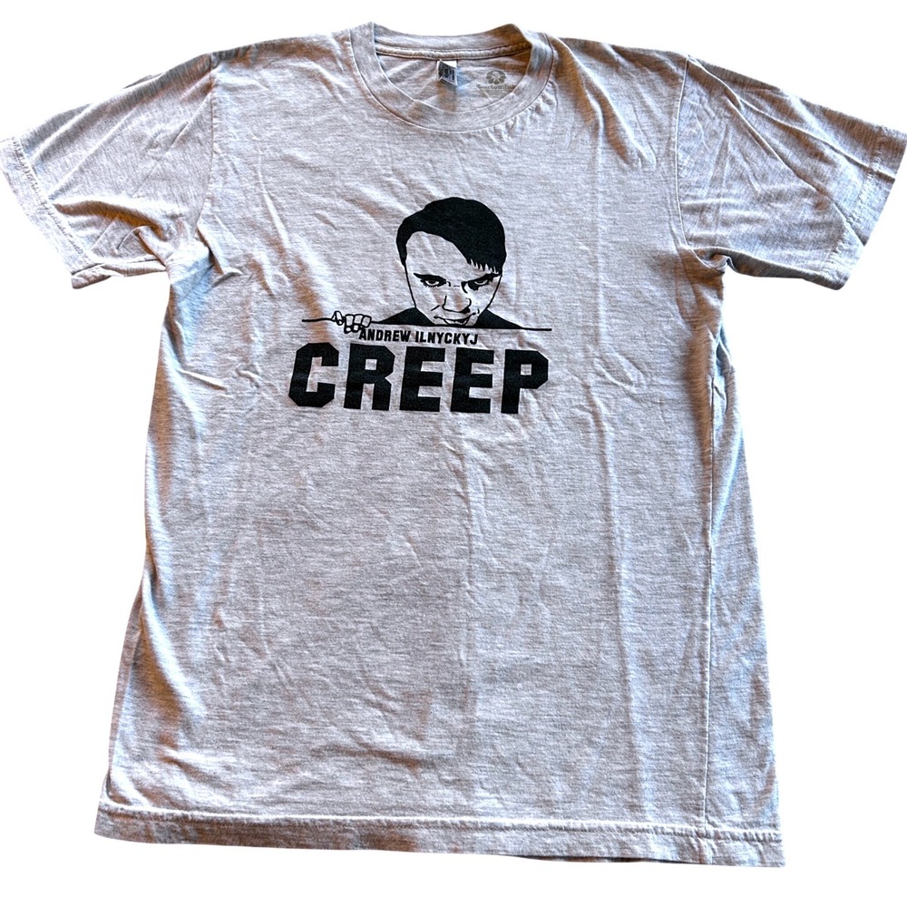 American Apparel Andrew Ilnyckyjβ Creep T-Shirt Gray Mens Small Made in USA